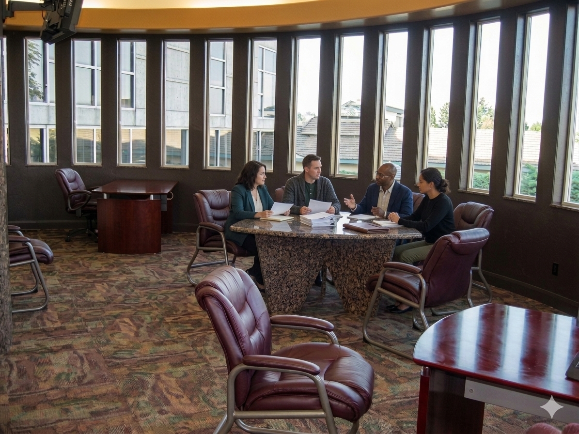 BUSINESS CENTER WITH PEOPLE